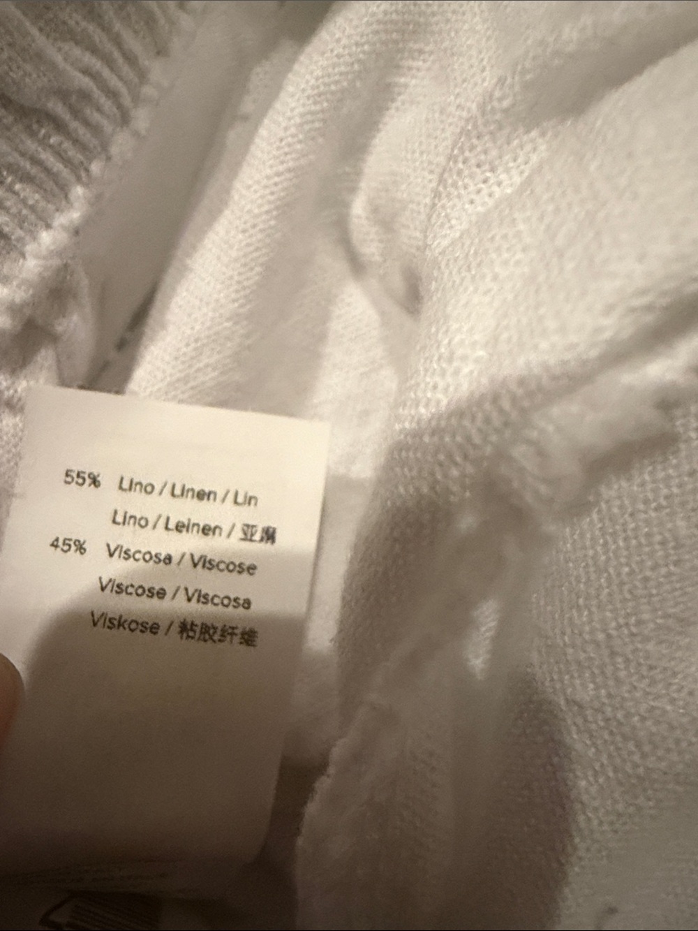 Subdued White linen drawstring pants - Picture 5 of 8